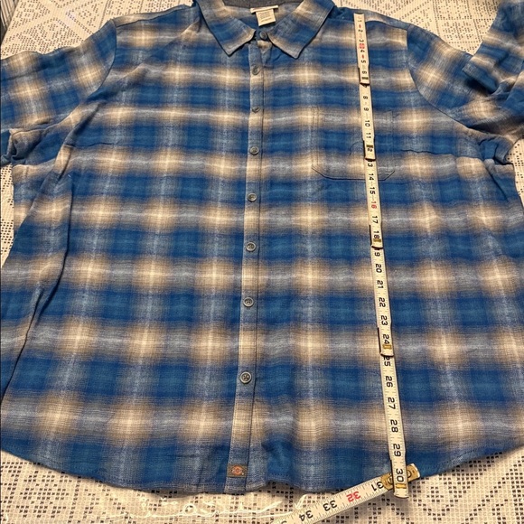 Dickies Womens 3X 100% cotton Blue Gray White Plaid brushed flannel New - Picture 6 of 10